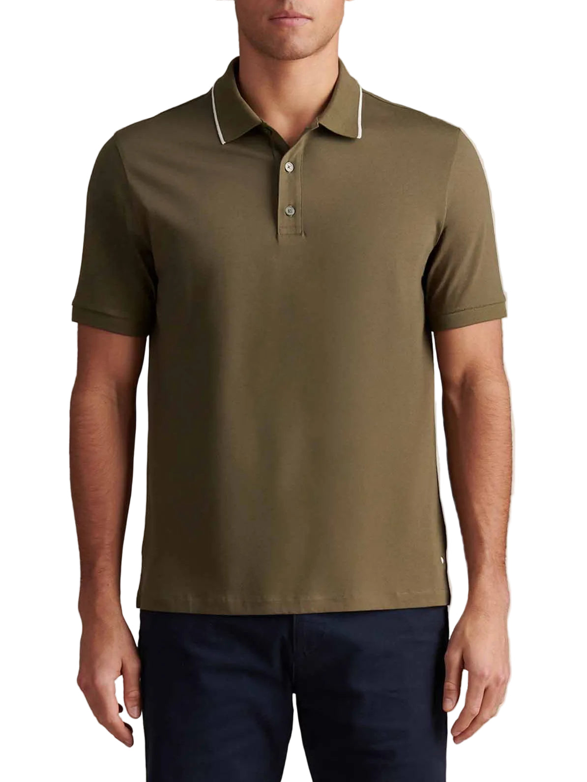 Peckham Rye Mercerised Cotton Tipped Sea Turtle Polo Shirt